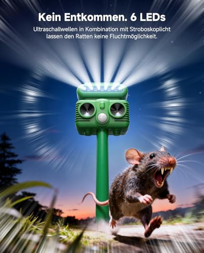 CritterAway Katzenschreck, Ultraschall Vertreiber, Maulwurf Vertreiber, Solar Katzenabwehr für Garten, Abwehr Wasserdicht mit Bewegungsmelder, Stoppen von Katzen, Ratten, Vögel, und Andere