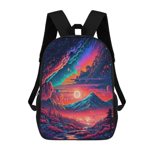 sinyumoney Fantasy Cosmic Landscape Zaini Casual Per Bambini, Borse Scolastiche Per Ragazzi E Ragazze, Zaini Per Libri, Zaini 17inch