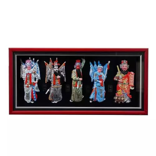 Pendentif opéra de Pékin avec cadre photo bois massif et ornement