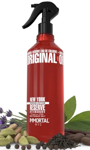 Immortal NYC Reserve New York Aftershave Spray Body/Face Mens Cologne 13.5 oz / 400 ml Barbers Softens Skin Refreshes Revitalizes and Relieves Face and Skin Moisturizing Formula After Shaving
