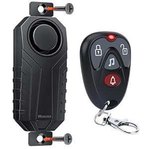 WSDCAM Screw-Mounted Vibration Anti-Theft Alarm – 113dB Loud Security Alarm with 7-Level Sensitivity, IP65 Waterproof, 130ft Remote Control for Trailer Truck Tool Box, Rooftop Cargo & Outdoor Gear