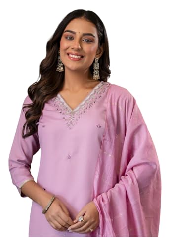 Ensemble Kurta brodé avec dupatta et pantalon LookMark pour femme