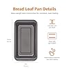 Amazon Basics Rectangular Nonstick Bread Loaf Pan for Baking Meatloaf with Even Heat Distribution, 9.5 x 5 Inch, Gray, Set of 2 #4
