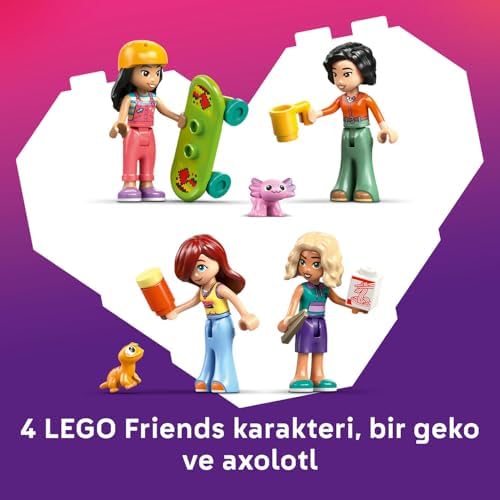 LEGO Friends Liann'in Aile Evi 42687 – 7 Yaş ve Üzeri Çocuklar için Liann, Michelle, Paisley ve Nova Mini Bebekleri ile Geko ve Aksolotl Figürleri İçeren Oyuncak Yapım Seti, Hediye Fikri (946 Parça) - Görsel 7