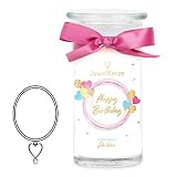 JuwelKerze Happy Birthday Halskette Silber - Schmuckkerze 80 Std...