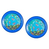 Hoite 2 Stück Ocean Drums Für Meditation und Entspannung Musikalische Hand Percussion Musikinstrument Tamburin(20cm)