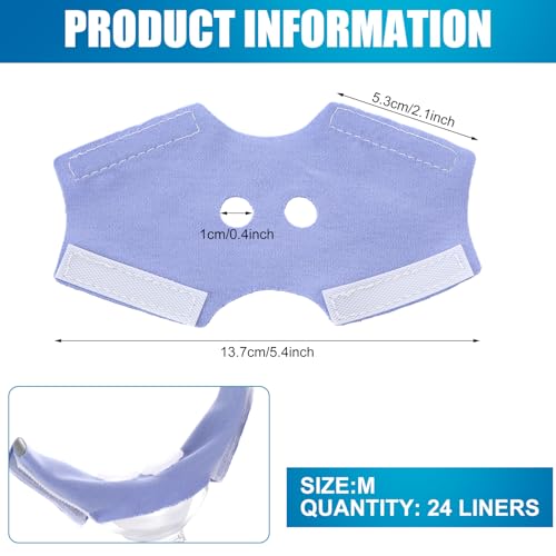 Image of Nuanchu 12 Pcs Nasal Pillow Liner for CPAP Cushion Nasal Cushion Pillow Covers Cotton Liners Skin Sleep Protector Compatible Comfort Reusable Reduce Noisy Air Leaks and Irritation (Blue)