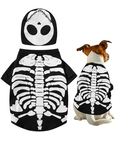 Halloween Skeleton Costumes for Pets Dogs (Medium)
