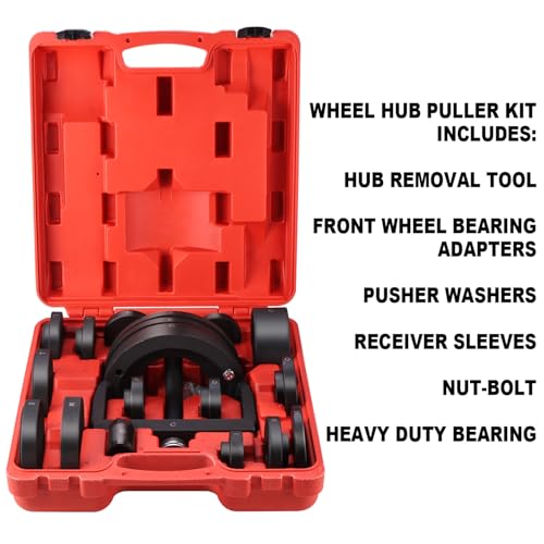 Image of FreeTec Master Wheel Hub Removal Tool Set - C to U Sizes Back and Front Wheel Bearing Remover and Installer Tool Kit