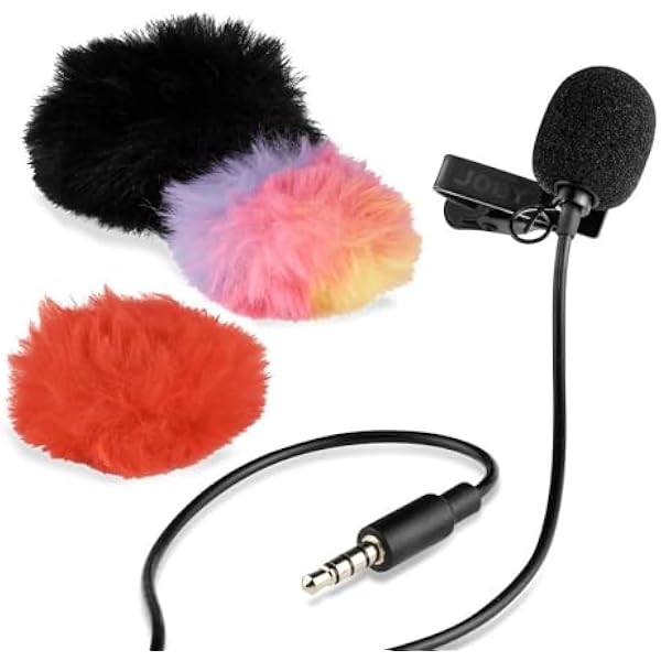 JOBY Wavo Lav mikrofon mobilny, mikrofon krawatowy z klipsem, przenośny mikrofon do smartfonów i aparatów, akcesoria audio do transmisji na żywo, treści wideo, vlogowania, połączeń konferencyjnych