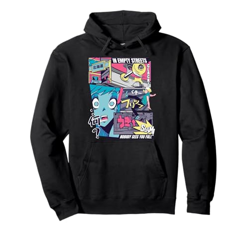 Skater Skating Falling Skate Anime Cartoon Comic Manga Japanese Illustration Vaporwave Japan