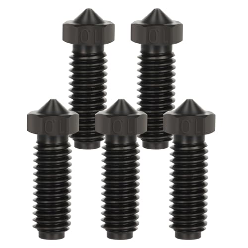 IdeaFormer-3D 5PCS Hardened Steel Nozzle High Temperature High Hardness Wear Resistant 3D Printer Nozzle (Kobra 2 Series