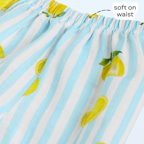 Image of The Boo Boo Club Kid'S 100% Muslin Organic Cotton Printed Button Shirt and Short Set | Half Sleeve Shirt | Summerwear Set | Kids Cothing Wear Set