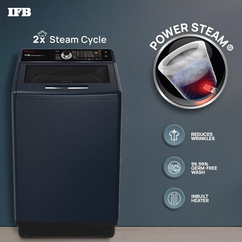 Image of IFB 12.0 Kg Fully-Automatic Top Loading Washing Machine (TL-S4RBS 12.0 Kg Aqua, 2023 Model, Royal Blue, 2X Power Steam, 4 Years Comprehensive Warranty)