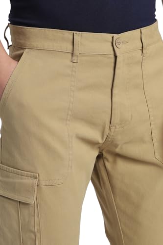 Image of Dennis Lingo Mens Cotton Lycra Mid Rise Relaxed Fit Solid Trousers