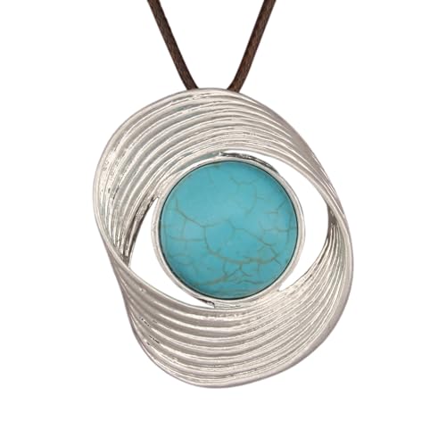Collier ras du cou en cuir véritable et finitions alliage style bohème
