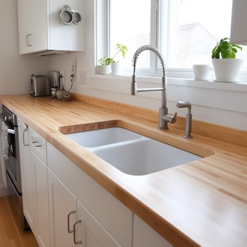 Maple Wood Backsplash madera sólida 65.41x10.16x1.91 cm miniatura 2