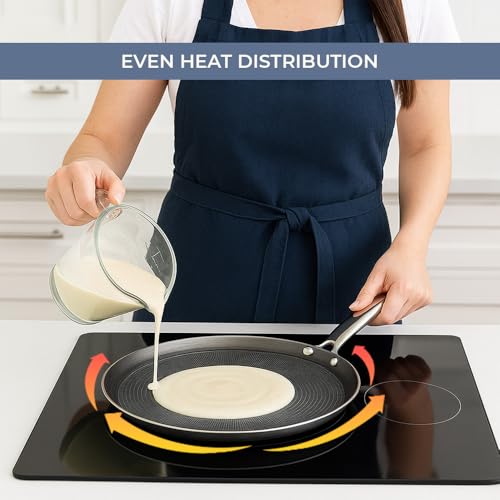 Image of Kraft Futuretec Pro Triply Stainless Steel Dosa Tawa - 30 cm, 2.5 mm Thick | Stick-Free Steel Dosa Pan with Handle, Tawa for Dosa and Chilla, Metal Spoon Safe, Gas and Induction Base - 5 Year Warranty