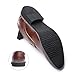 Imagen de Hitmars Zapatos Vestir Hombres Oxford Cuero Artificial Cordones Derby Calzado Hombre Formal Comercio Zapatos Traje Clásico HW1-Marrón EU43