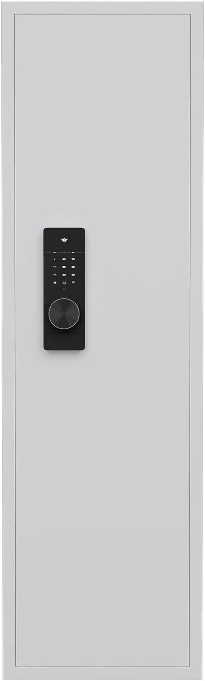 Geelife 53" in-Wall Touch Panel Safe with Retractable Handle and Adjustable Shelves (White)