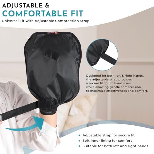 Image of SandPuppy Handcool- Hand Ice Pack for Pain Relief, Reusable Cold Therapy Gloves for Chemotherapy and Neuropathy, Gel Ice Glove for Hands Finger Injuries, Carpal Tunnel, Arthritis, Working Hands. (Pack of 2)
