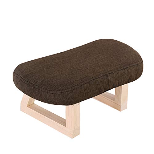 Chaise basse simple en bois pour entrée et salon beige
