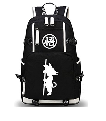 新品 Siawasey Dragon Ball Z Anime Goku Cosplay Luminous Rucksack Daypack Schultasche Laptop-Tasche Schule Tasche…