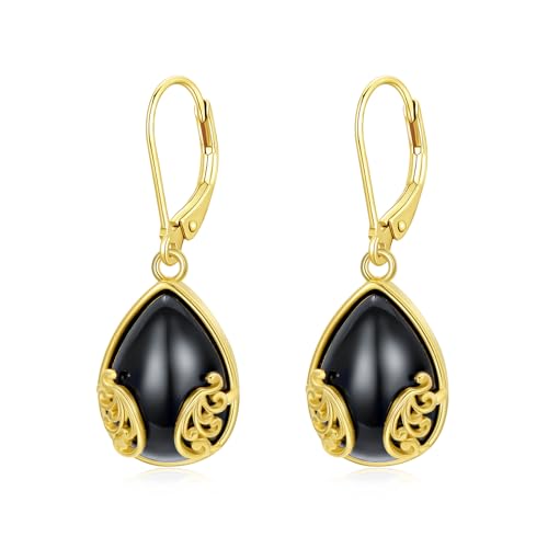 Boucles d'oreilles onyx noir argent pour sublimer vos tenues de soirée et cocktails