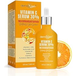 30% Vitamin C Serum (8 Fl Oz) Pure Organic Anti- Wrinkle + Hyaluronic Acid + Retinol + Vitamin E + Vitamin B, Facial Serum For Anti-aging, Wrinkles, And Fine Lines.