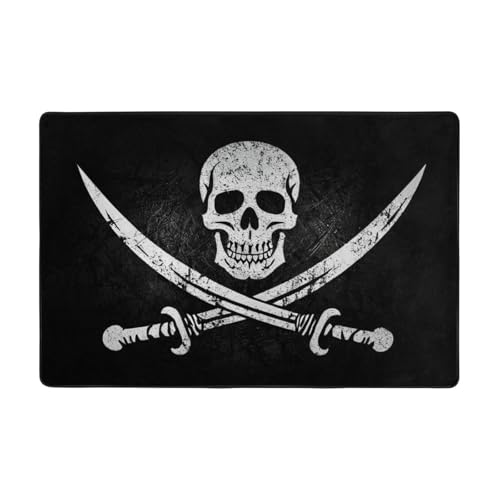 Tapete de área Jolly Roger 4'x6' antideslizante para interiores