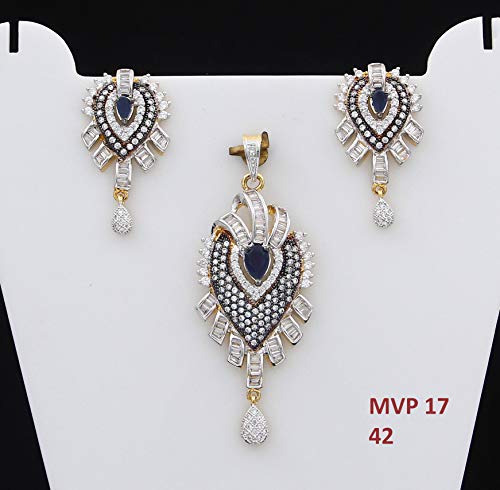 Colgante con pendiente de gota multicolor antialérgico chapado en oro de 14k 2