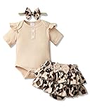 Newborn Baby Girl Clothes, Infant Girl Outfits Romper + Floral Pants + Headband Set