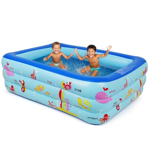 Large Inflatable Swimming Pool with Pump and Repair Kit