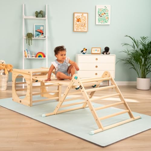 TPToys, Active-Tots, Pikler Style Wooden Indoor Baby and Toddler Ladder, Slide or Bridge, for use with TP Triangle or Climbing Cube, Interative Play, 12 Months+ ,Wood - Image 5