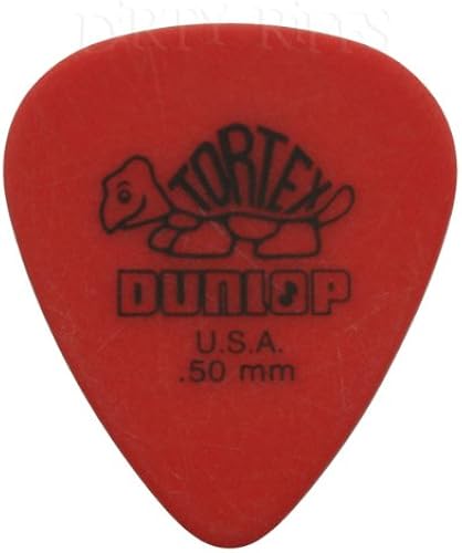 12A Dunlop Tortex Standard Gitarrenplektren  0 5A mm  Plektrumdose  rot
