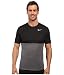 Nike Dri Fit Racer Short Sleeve Running T Shirt Black Grey Size Large