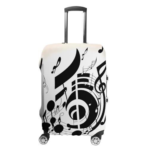 Housse de bagage note de musique anti-poussière et lavable pour valise L