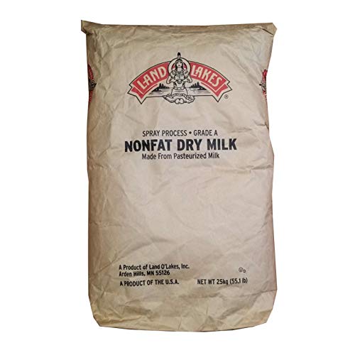 55 LB Land O Lakes Nonfat Dry Milk Powder | Grade A & Pasteurized | Makes 47 Gallons | Bulk Size 50 LB Bag