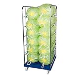 Gitterwagen für gelbe Säcke mit 3 Seitengittern – Rollbehälter mit 1650 mm Vzb als perfekter Behälter und Lagerung vom gelben Sack oder Brennholz mit 3 Seitenwänden für sicheren Transport & Lagerung