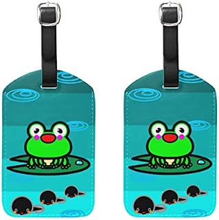 FANTAZIO travel tags for luggage Frog Tadpole x2
