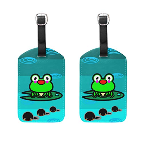 FANTAZIO travel tags for luggage Frog Tadpole x2