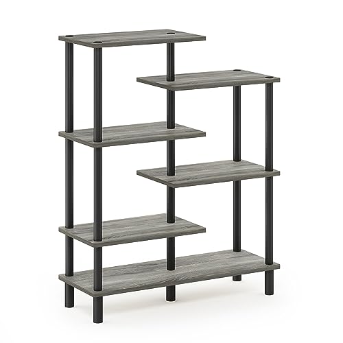Furinno Turn-N-Tube 6-Tier Accent Display Rack, Espresso/Black #TOP2