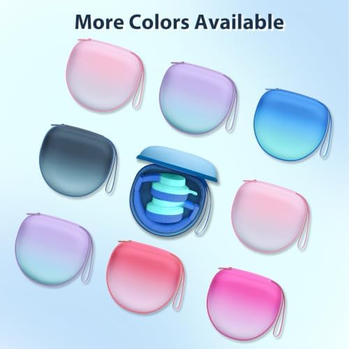 Kids Headphones Case Compatible with Candy Bila/Voopwink/iClever BTH12 HS19 BTH20 BTH26/JoySpark/MIDOLA/ADOOPE/acer/EarFun/JLab/eKids Spiderman/IMYB Kid Headphone,Gradient Blue (Case Only) — view 2