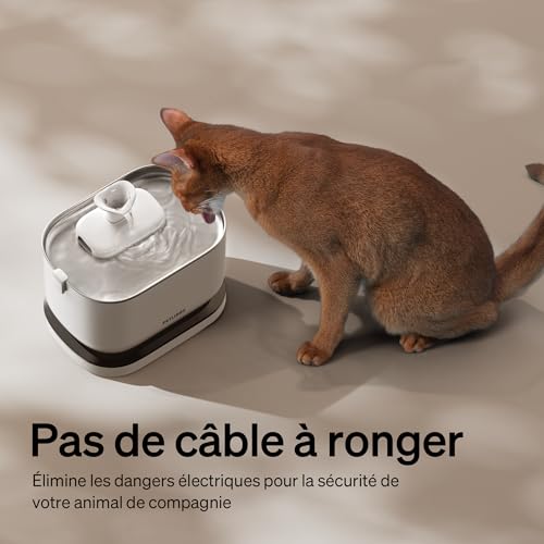 Fontaine a eau chat ultra silencieuse 23dB et sans fil PETLIBRO - 4