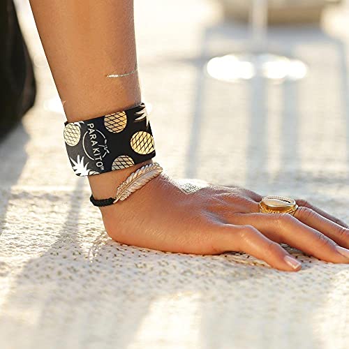 Para'kito Mosquito Insect & Bug Repellent Wristband - Waterproof, Outdoor Pest Repeller Bracelet W/Natural Essential Oils - Gold Edition Party Wristbands (Manila) #TOP7