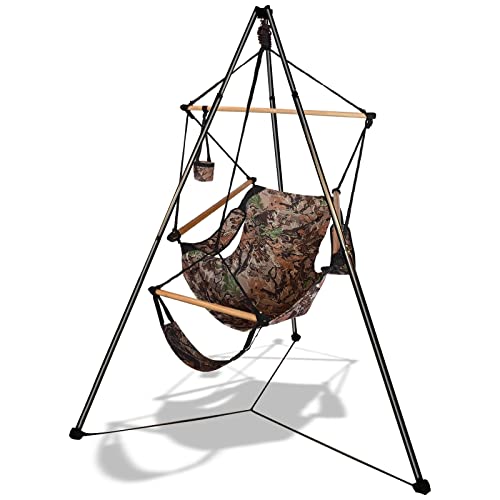 Hammaka Tripod Stand With Midnight Blue Hanging Cradle Chair Combo #TOP1