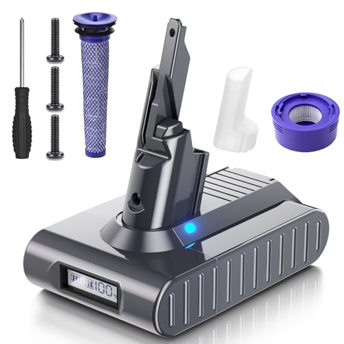 Upgraded 8000mAh V7 Animal Battery Replacement for Dyson SV11 V7 Motorhead V7 Animal V7 Trigger V7 HEPA V7 Mattress V7 Fluffy V7 Absolute Handheld Vacuum Cleaners 21.6v Li-ion (Not Fit V6, V8, V10)