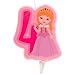 Dekora - Vela de Cumpleaños 2D de Princesa para Tartas Infantiles - Numero 4