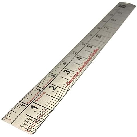 1 Decimal Foot Stainless Steel Ruler, Engineer Scale, 12 Inch Ruler, 30 cm Ruler Cover