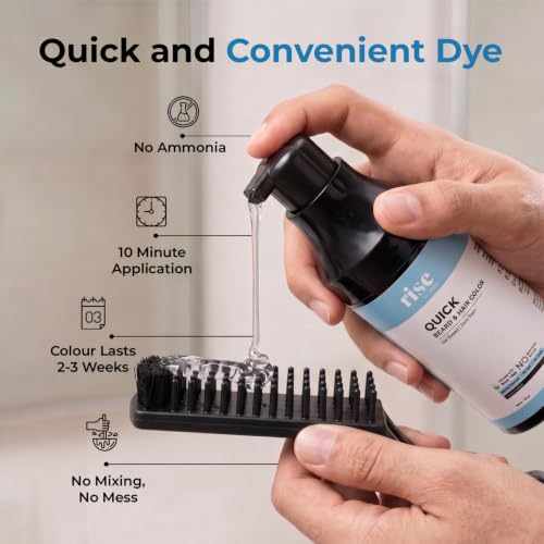 Image of Quick Beard Color & Hair Color Gel | Aloe Vera Infused Ammonia Free Formula | No Mixing No Mess Application | Natural Black | 200ml Bottle